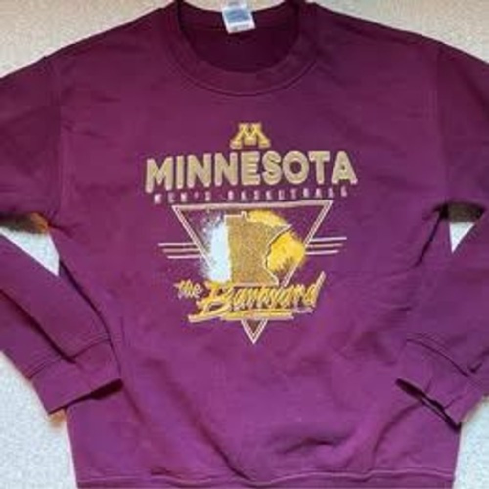 Vintage University of Minnesota Gophers Basketball Sweatshirt Adult S
